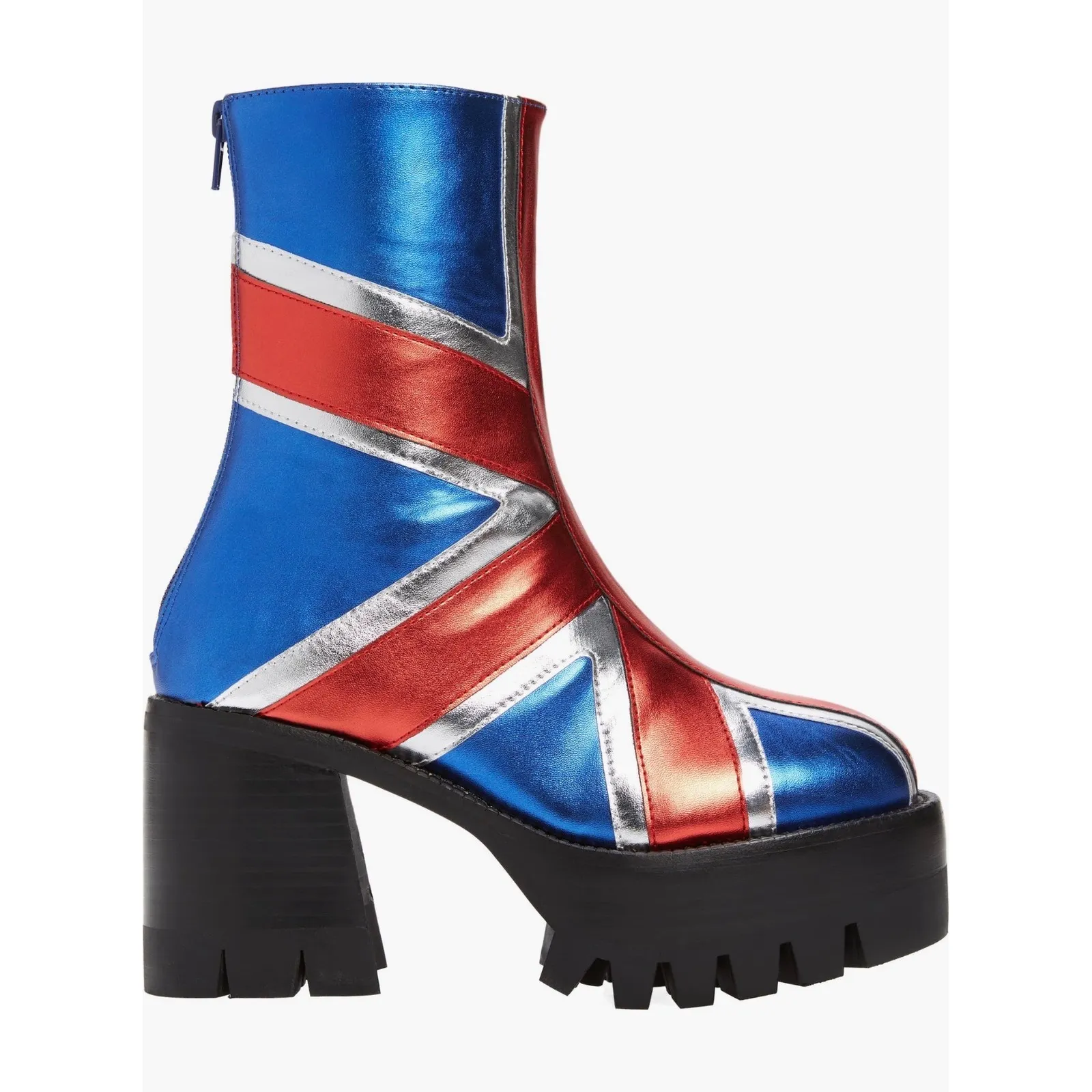 New Jeffrey Campbell Viva-4-Evr Platform Spice Girls Union Jack Bootie Sz 7 $275 - Image 4