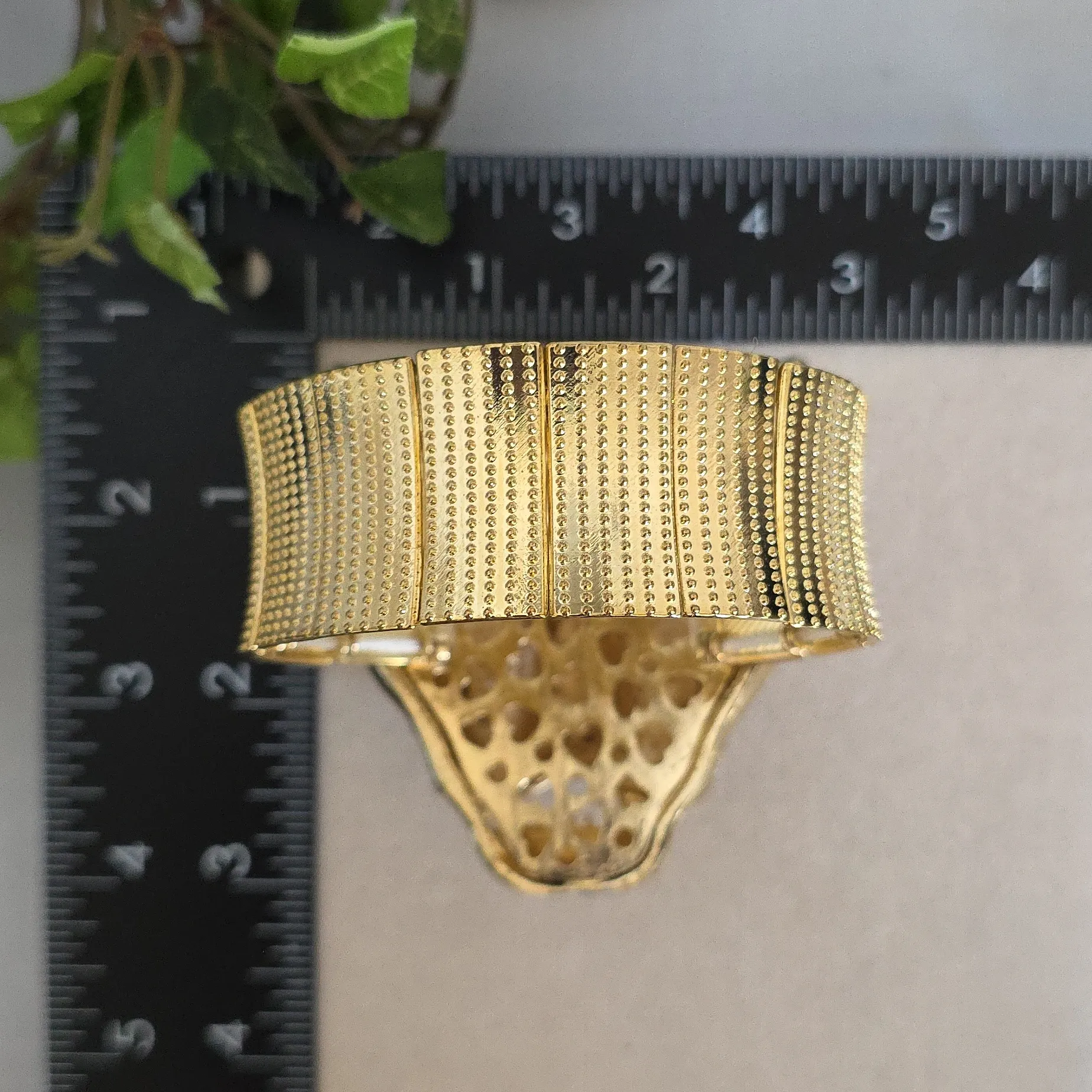 Wow! Large Statement Gold Leopard Bracelet - Image 11