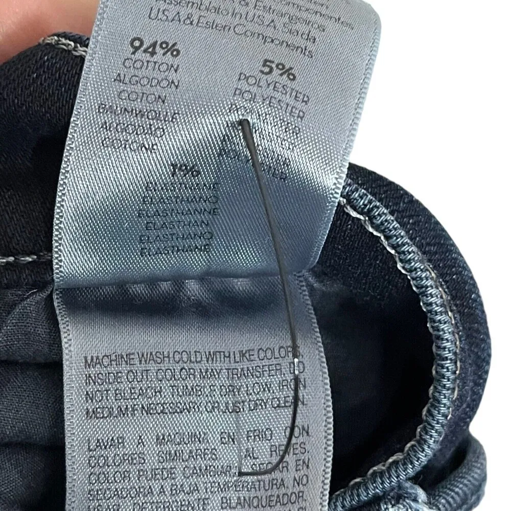 MOTHER The Stunner Zip Two Step Fray Skinny Jeans Last Call Dark Wash Size 24 Blue - Image 11