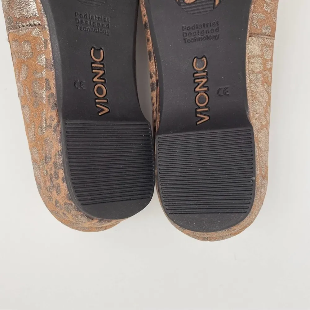 Vionic Olivia Orthopedic Ballet Flats Metallic Bronze Printed Leopard NWT 6.5 - Image 23