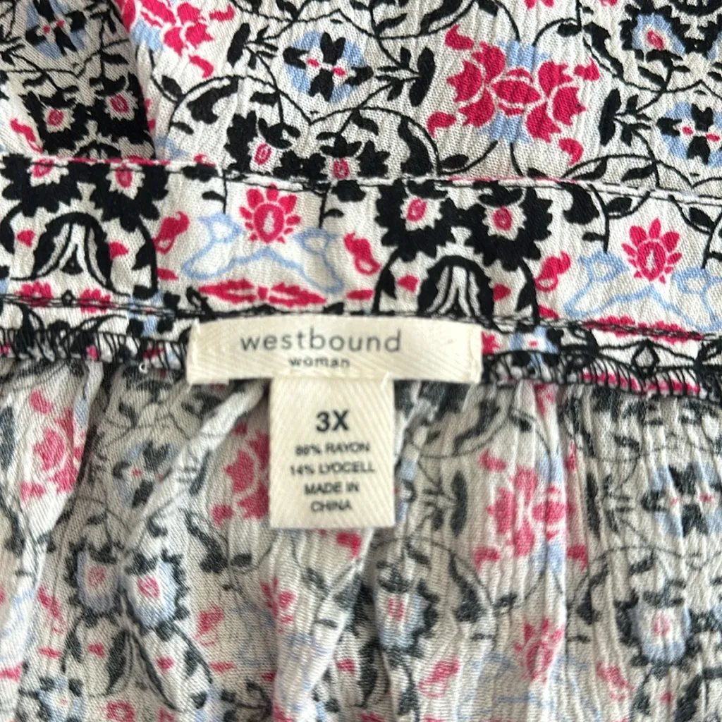 Westbound Square Neck Floral Print Top. - Image 6