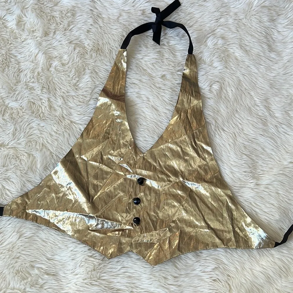 Gold Halter Vest Size XS - Image 5