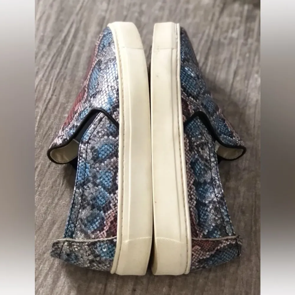 The Flexx size 9.5 blue & pink platform Python platform slip on sneaker leather - Image 3