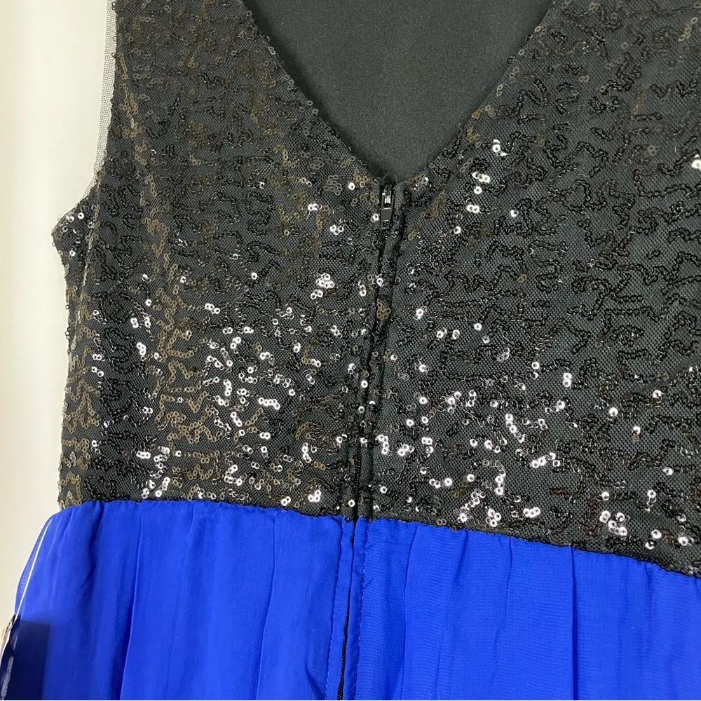B.Darlin | Junior's Black and Blue Sequin Party Dress Homecoming NWT Size M - Image 7