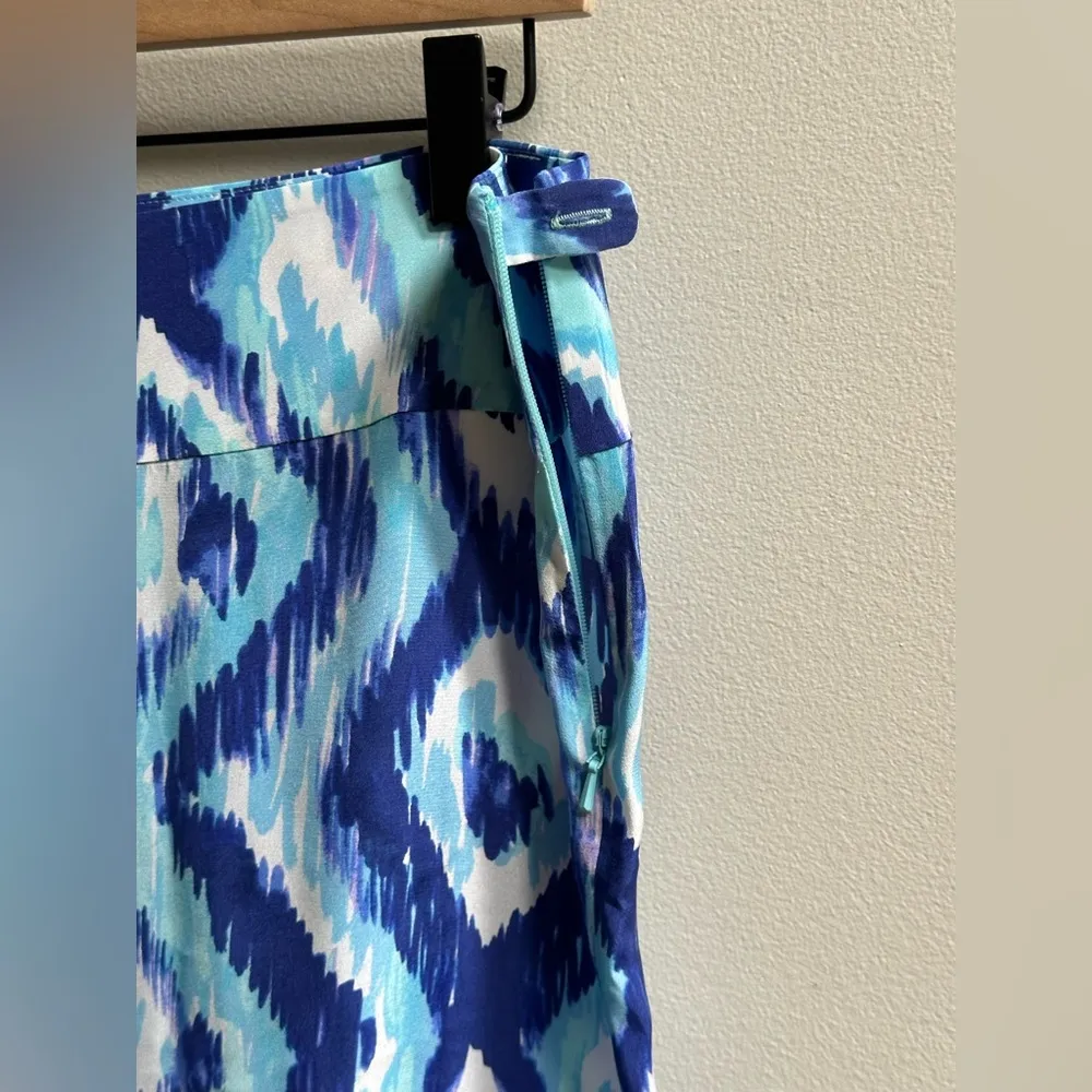 Lilly Pulitzer Lolani 100% Silk Palazzo Pants Skipped A Beach Blue Women’s 4 - Image 10