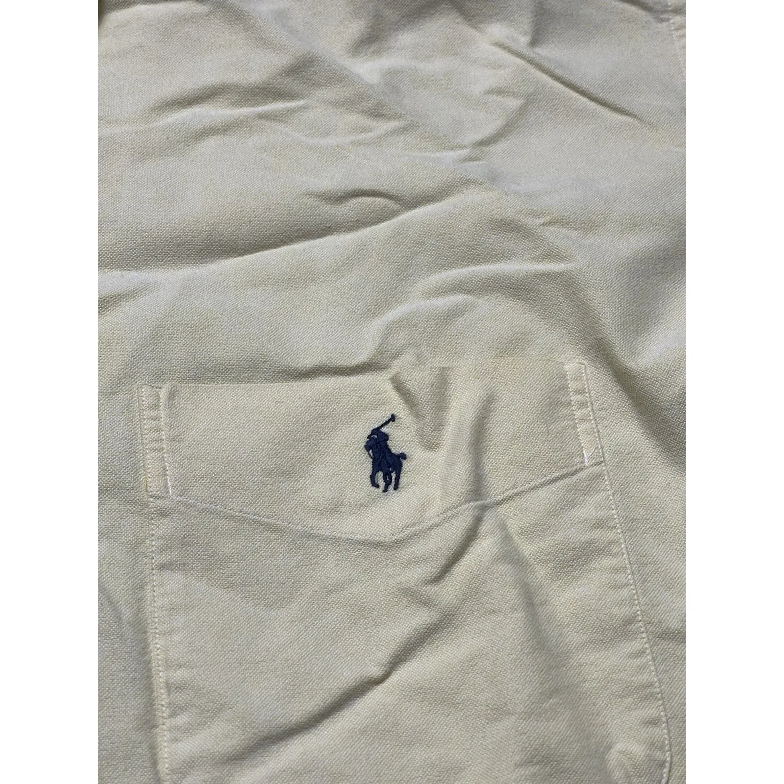 Polo Ralph Lauren Button-Front Yellow Shirt XXL Big Tall‎ F-113 - Image 4