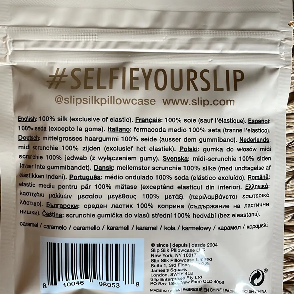 NEW Silk 100% pure silk midi scrunchie in caramel Pink - Image 3