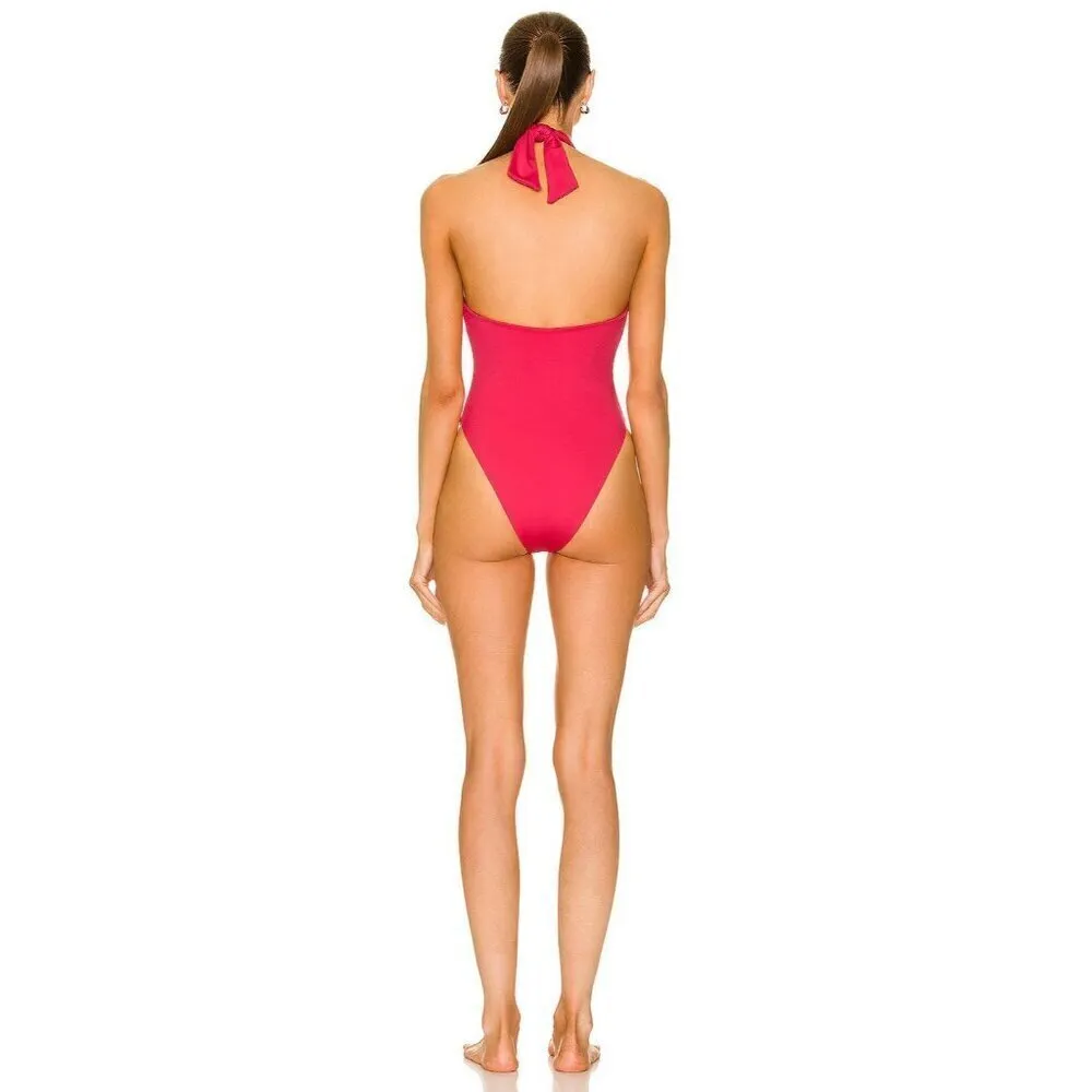 AEXAE Twist Swimsuit in Pink XSmall New Womens One Piece Swim Size XS - Image 3