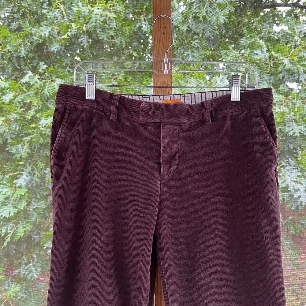 Anthropologie Tulle Women's Brown Corduroy Flare Leg Pants Size 8 - Image 3