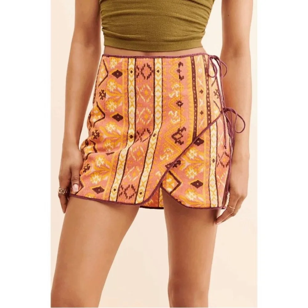 NEW FREE PEOPLE Cleo Wrap Mini Skirt - Image 3