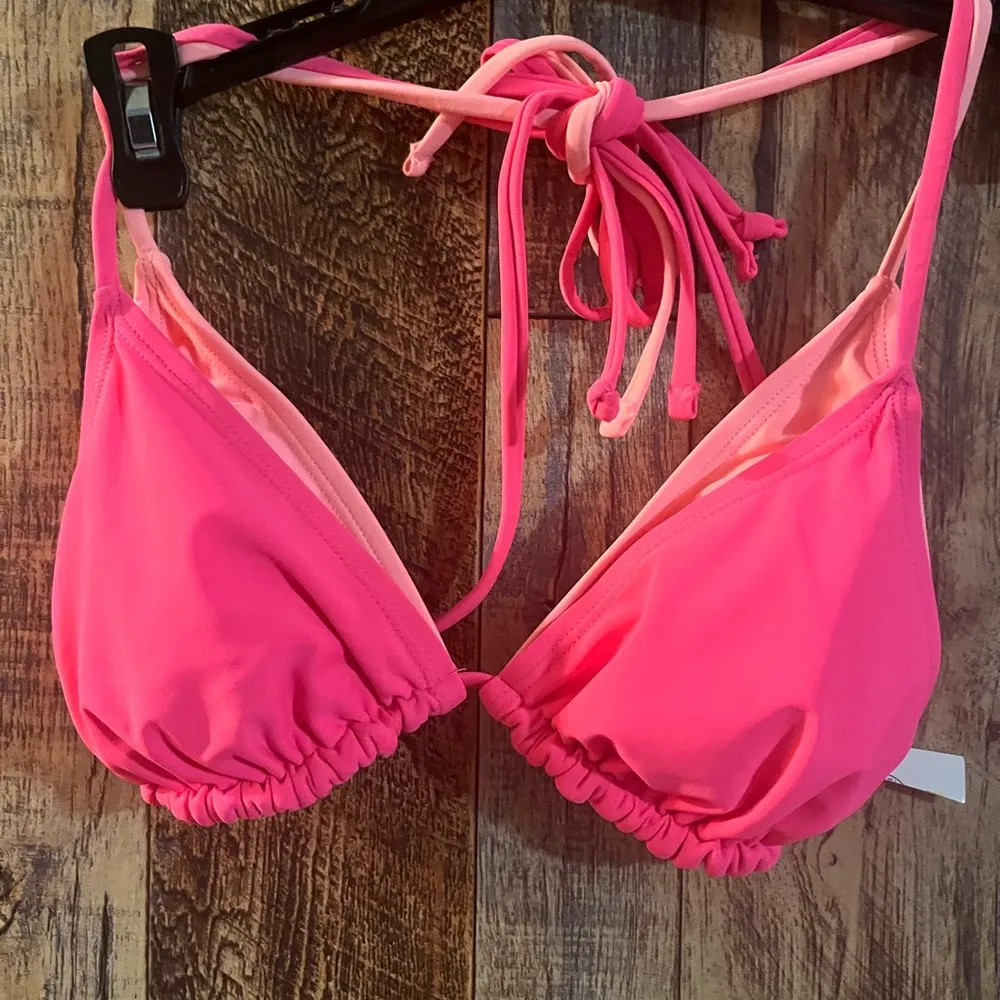 NWT Juniors Women NO BOUNDARIES sz small Bikini Swim Layered Triangle Top - Image 3