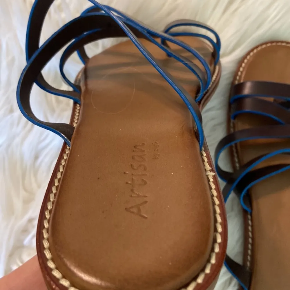 Artisan Sandals size 41 leather upper equals 11 size made in Turkey - Image 3