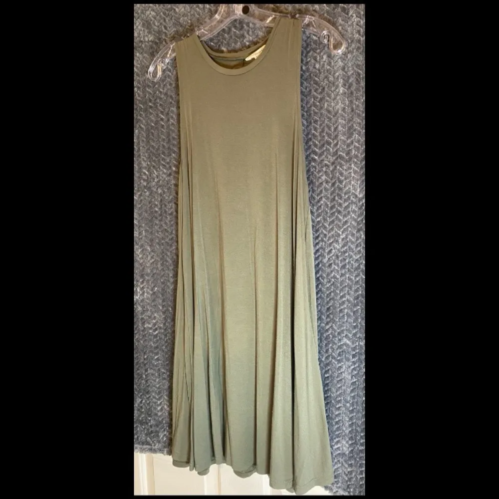 American Eagle Olive Green Swing Dress - Image 2
