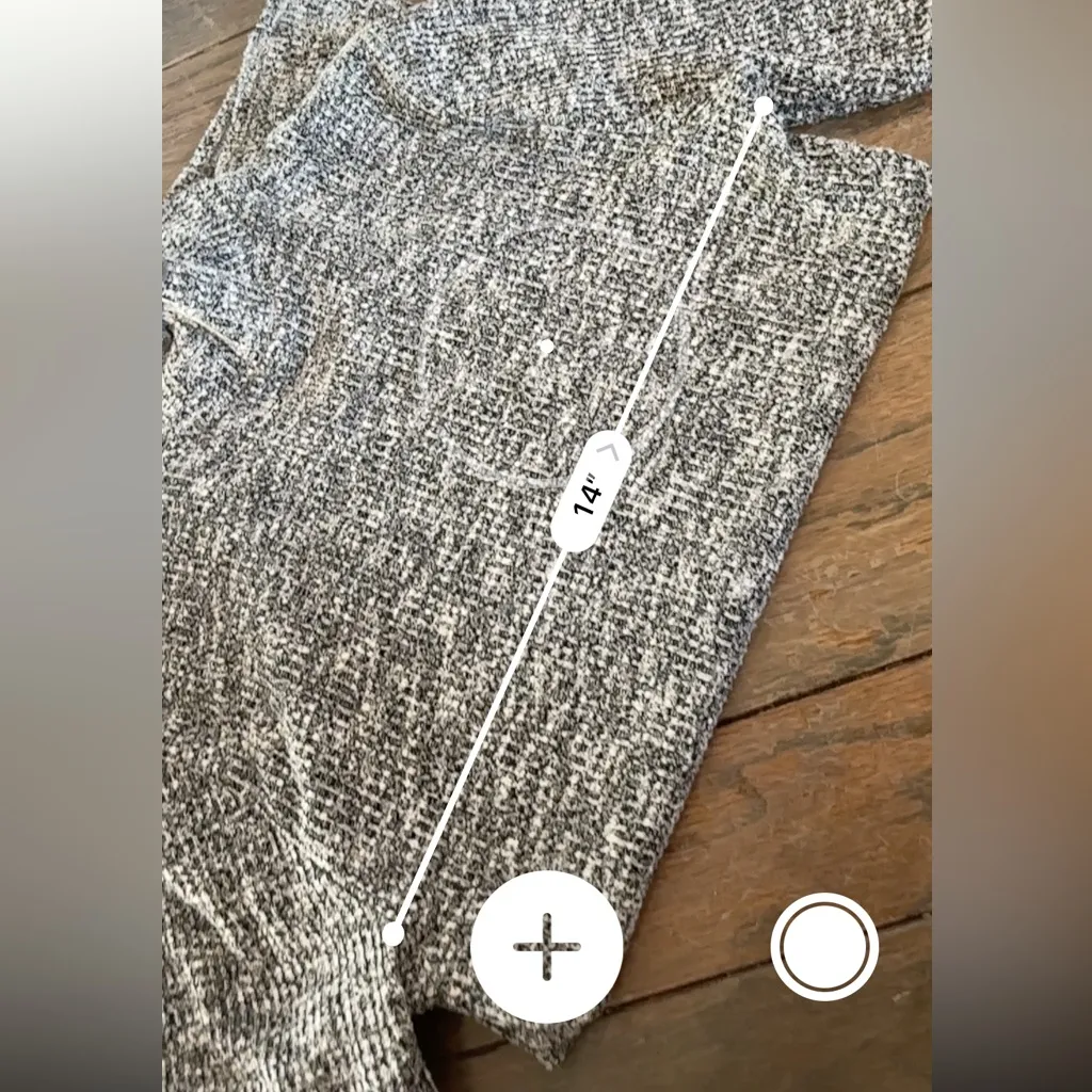 Abercrombie Ruffle MockNeck long sleeve top gray size medium feminine minimalist - Image 4