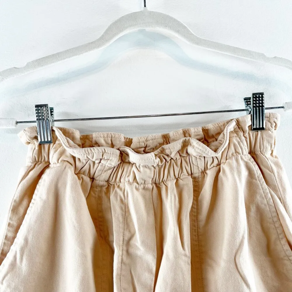 Anthropologie High Rise Paperbag Cropped Utility Pants Tan Khaki XS - Image 13