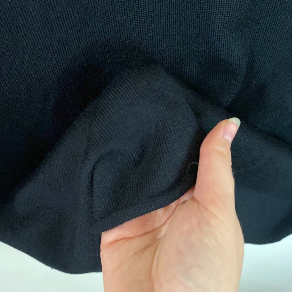 Tory Burch black 100% merino sweater tunic with studded embellished neck size XS - Image 7