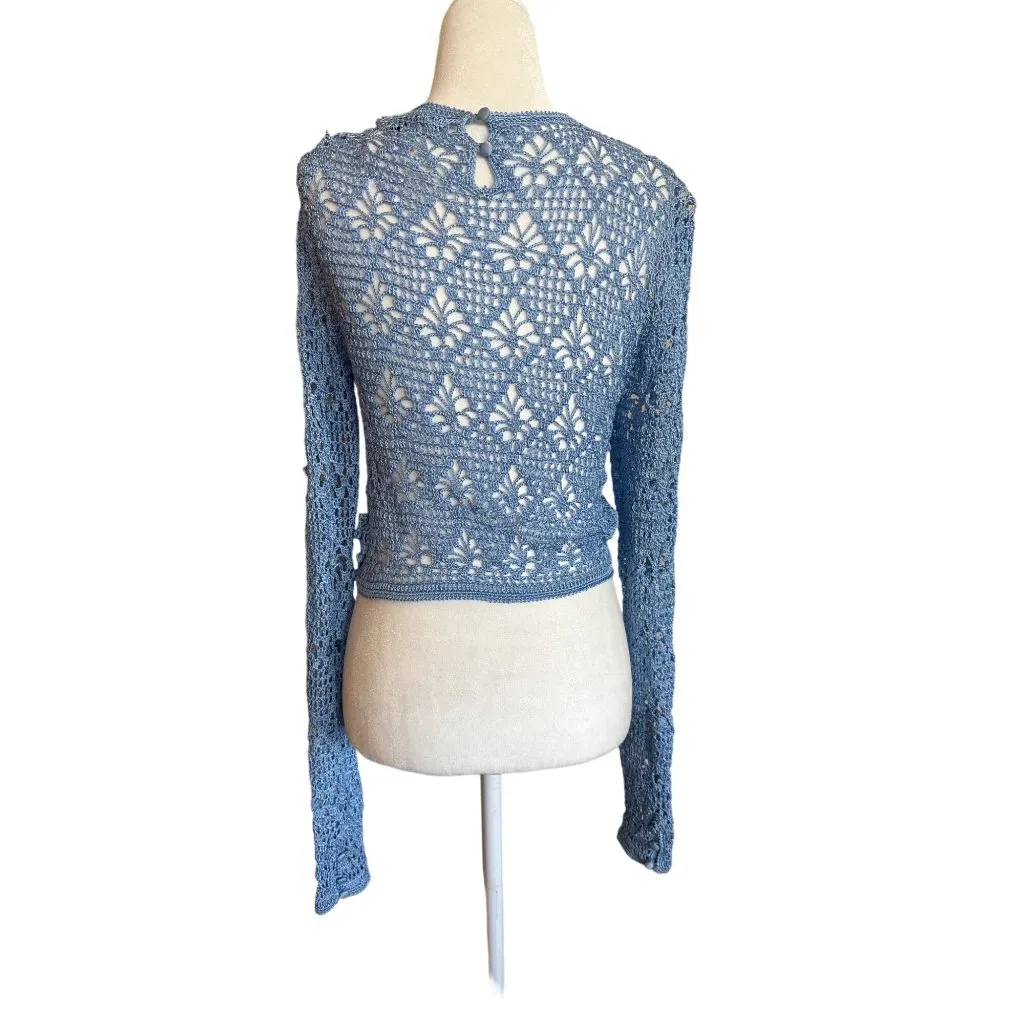 SER.O.YA Parley Crochet Top in Sky Blue XS - Image 6