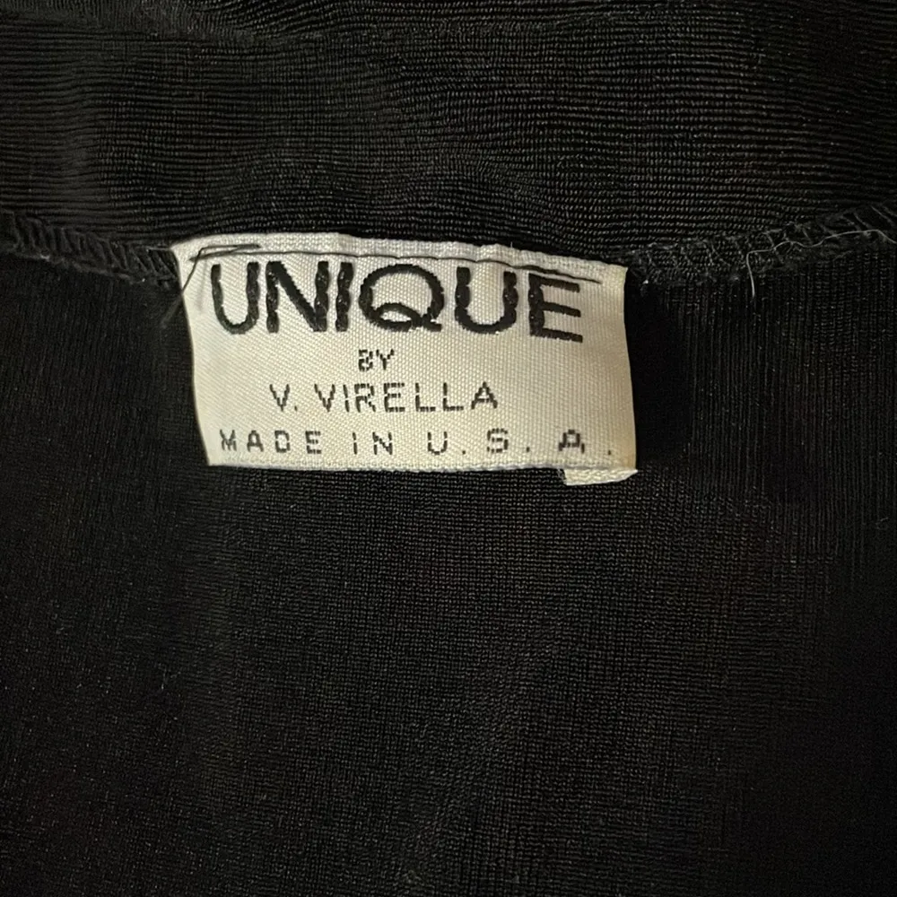 Unique By V. Virella Black Button Front Silky Cardigan Size Large - Image 9