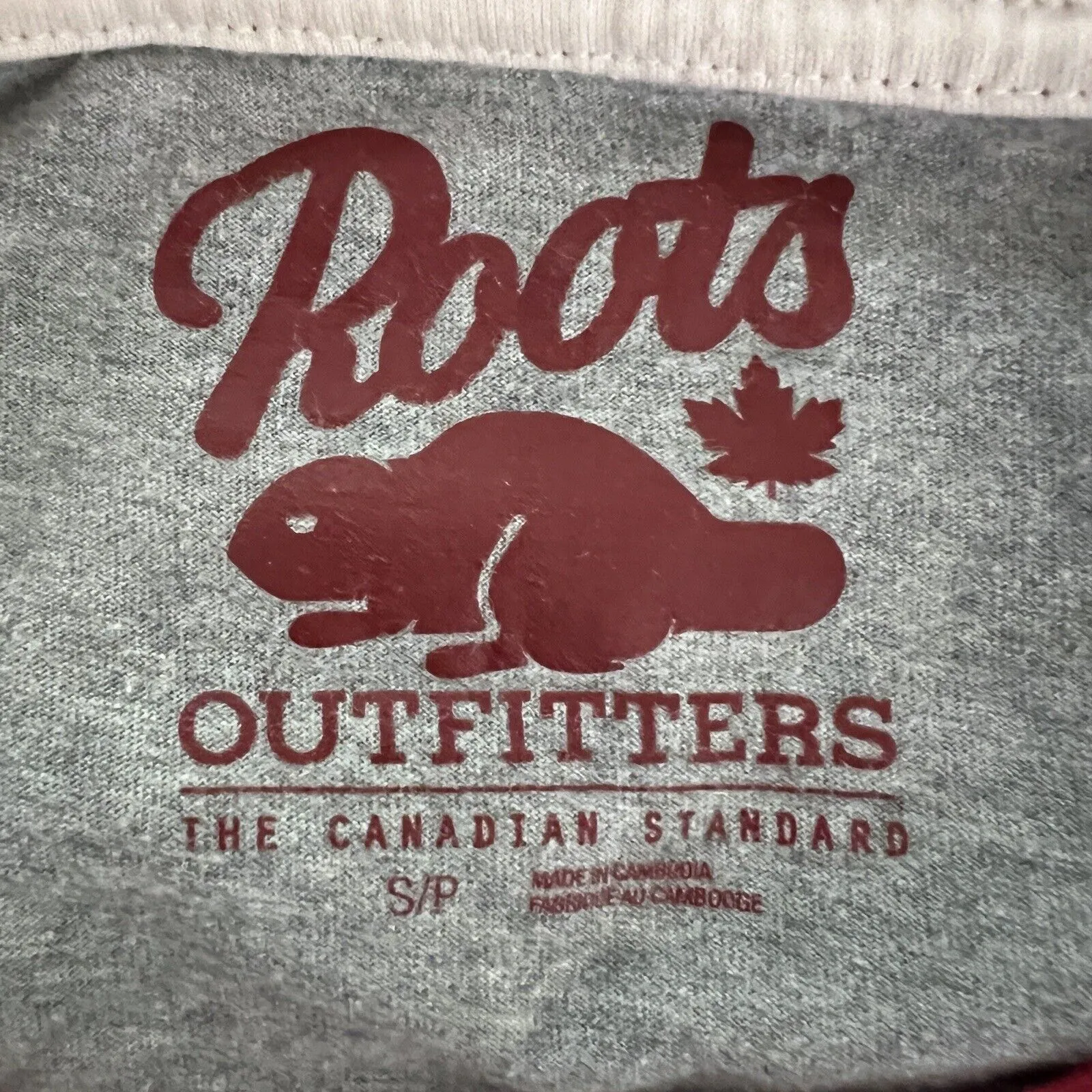 Roots Shirt Womens Small Gray Red Raglan Baseball‎ Tee Sporty Casual Versatile - Image 6