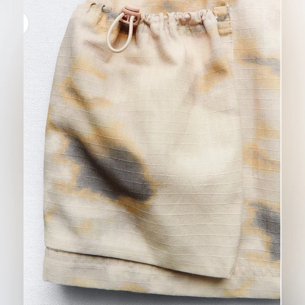 Zara Beige and Gray Mini Skirt - Image 3