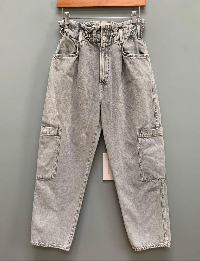 Citizens of Humanity Annika Patch Pocket Jeans Grey Paper Bag Waist 30 - Image 5