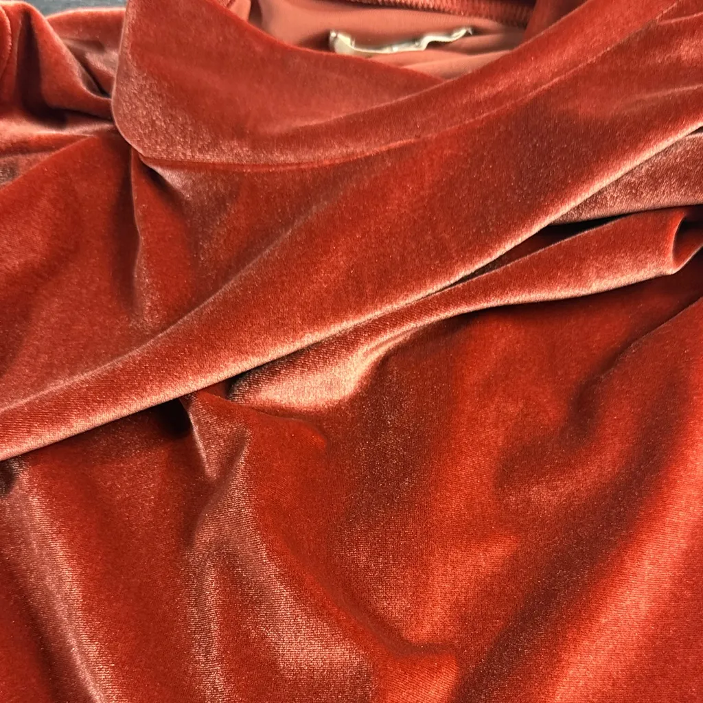 Madewell velvet mock neck short sleeve shirt - Image 6