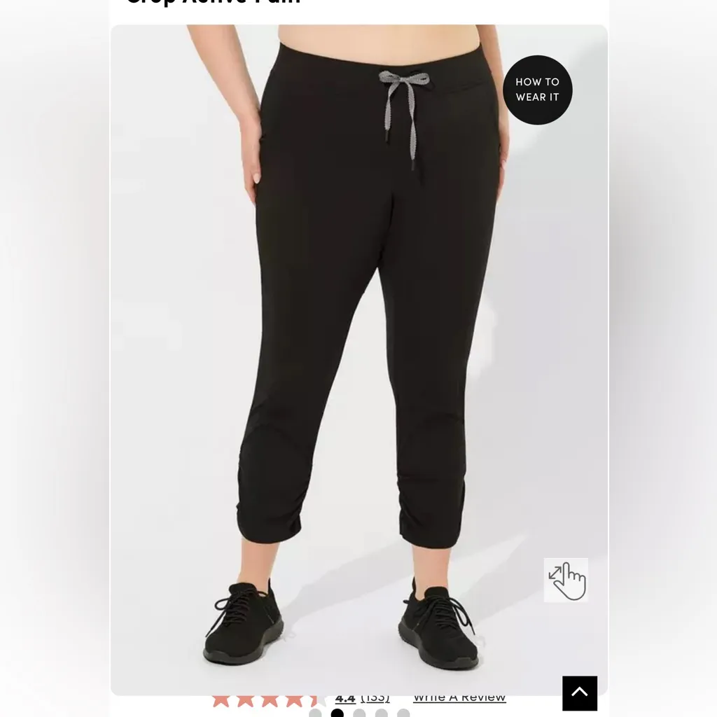 HAPPY CAMPER by TORRID black cropped jogger pants size 2X - Image 12