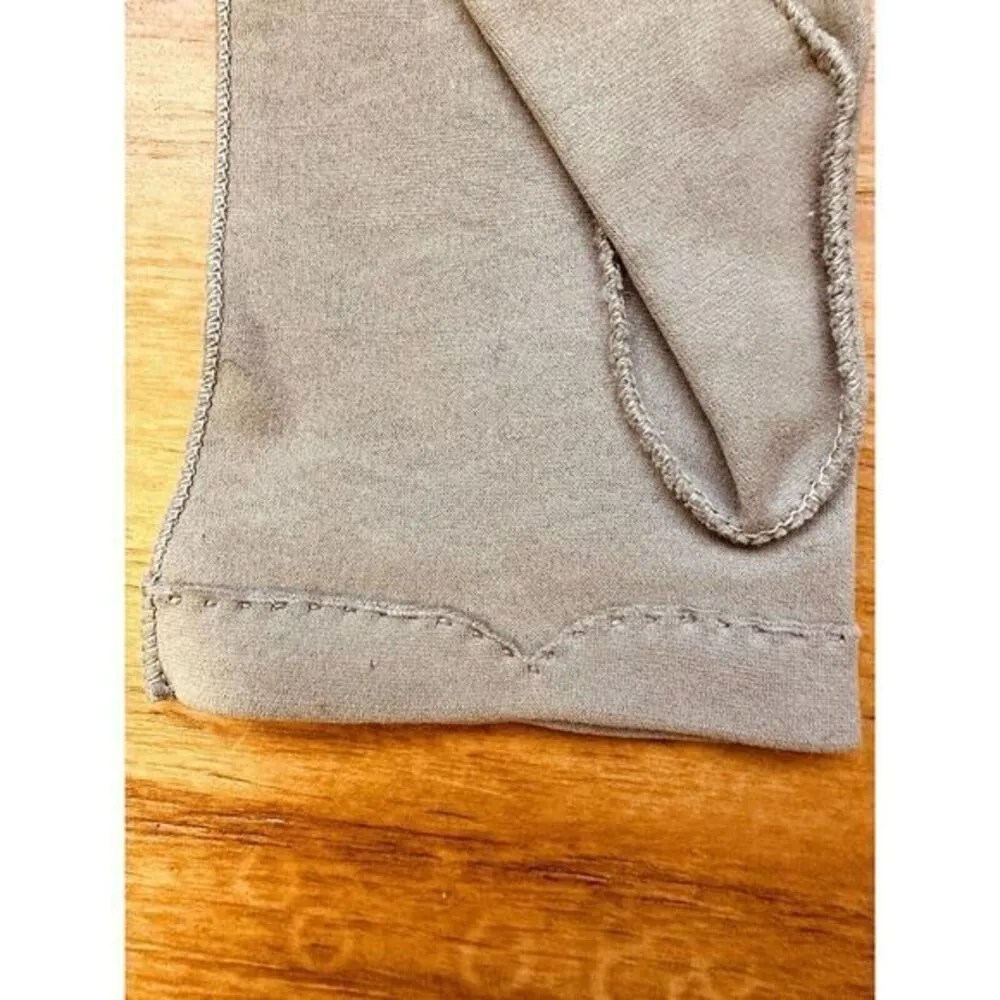 Vintage Crescendo Ladies Sage Green Leather Tailored Driving Gloves‎ Size 6 - Image 5