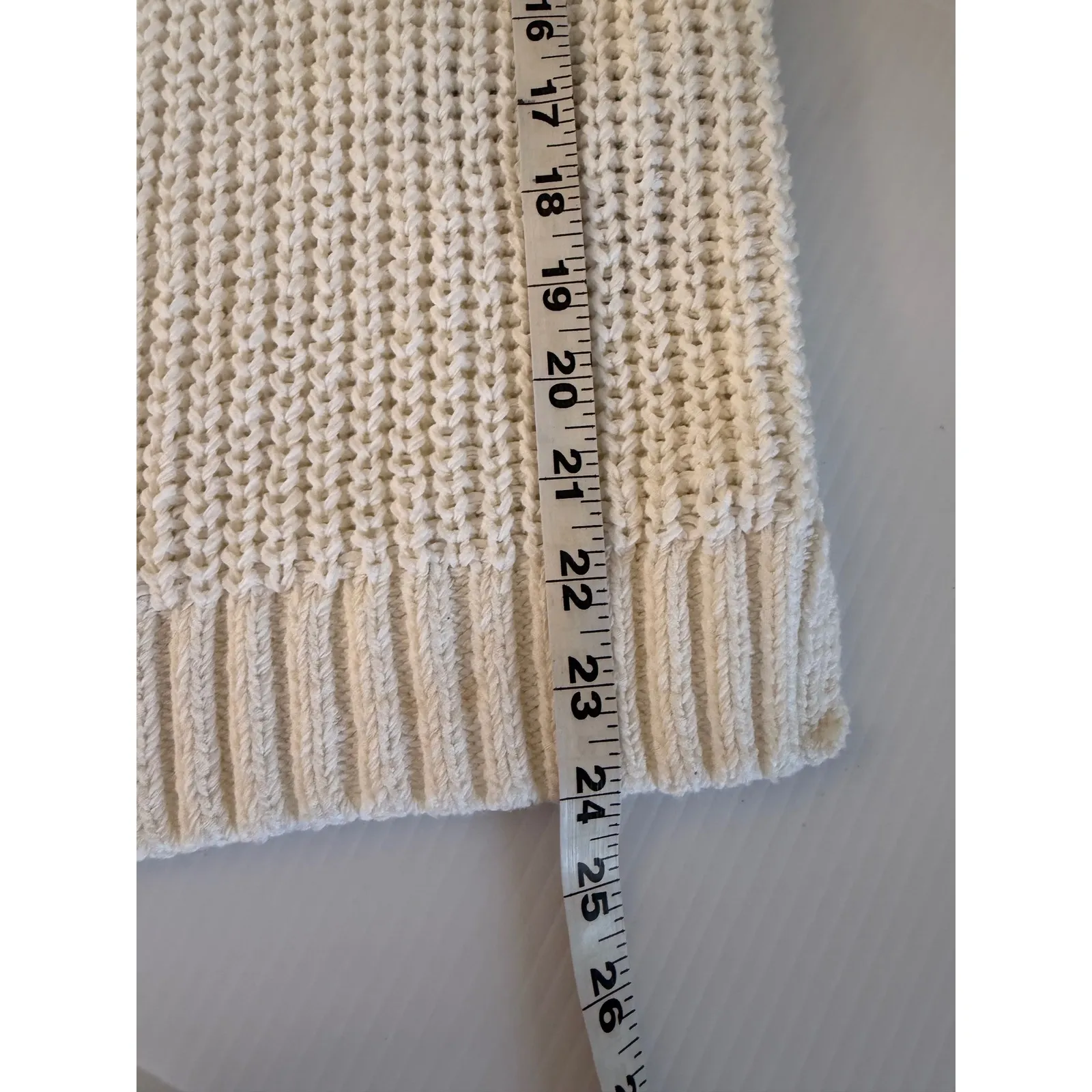 Abercrombie Fitch Cream Knit Sleeveless Mock Neck sleeveless Sweater tank Size S - Image 7