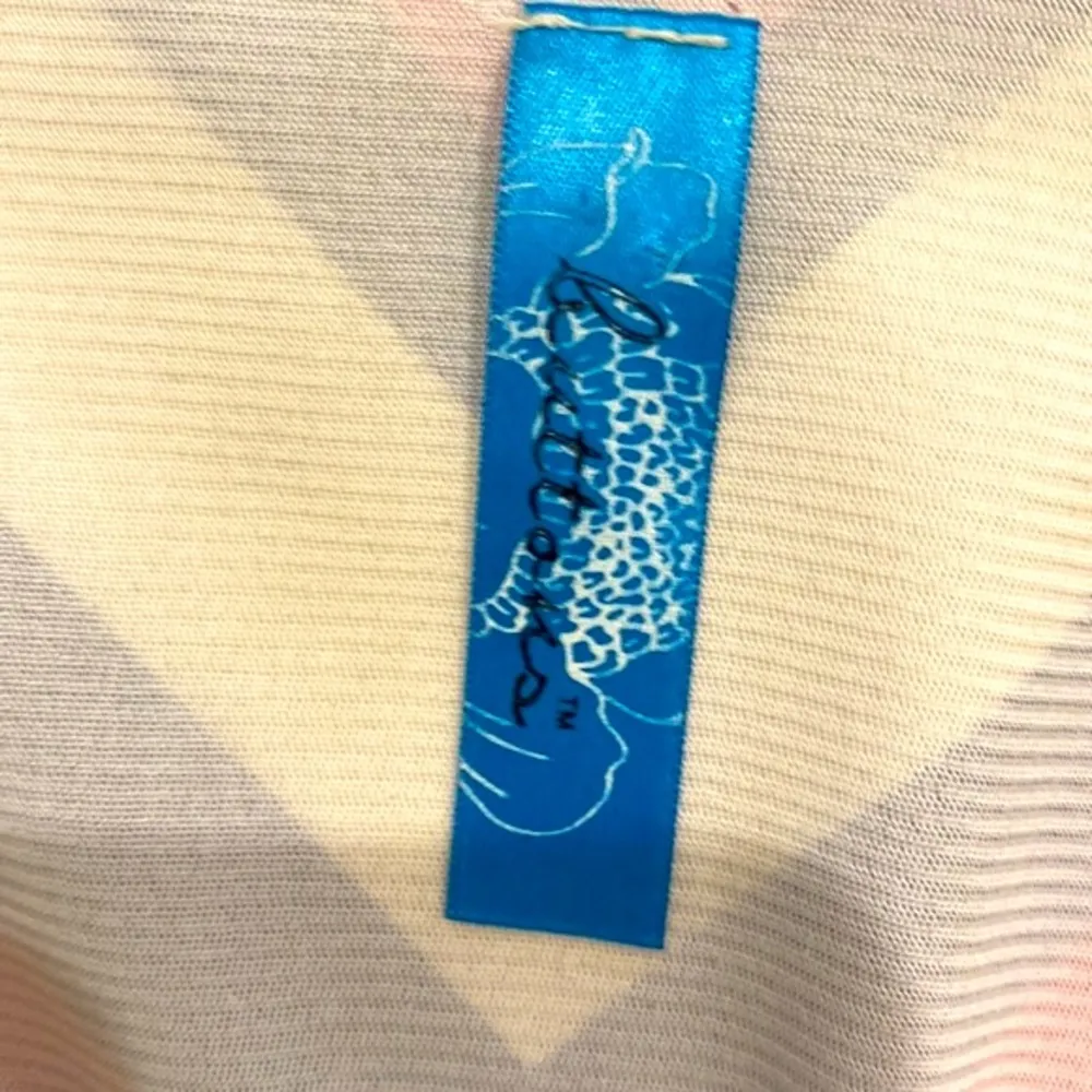 Buttons|| Navy/red/pink/cream/blue chevron lined summer dress with elastic waist - Image 10