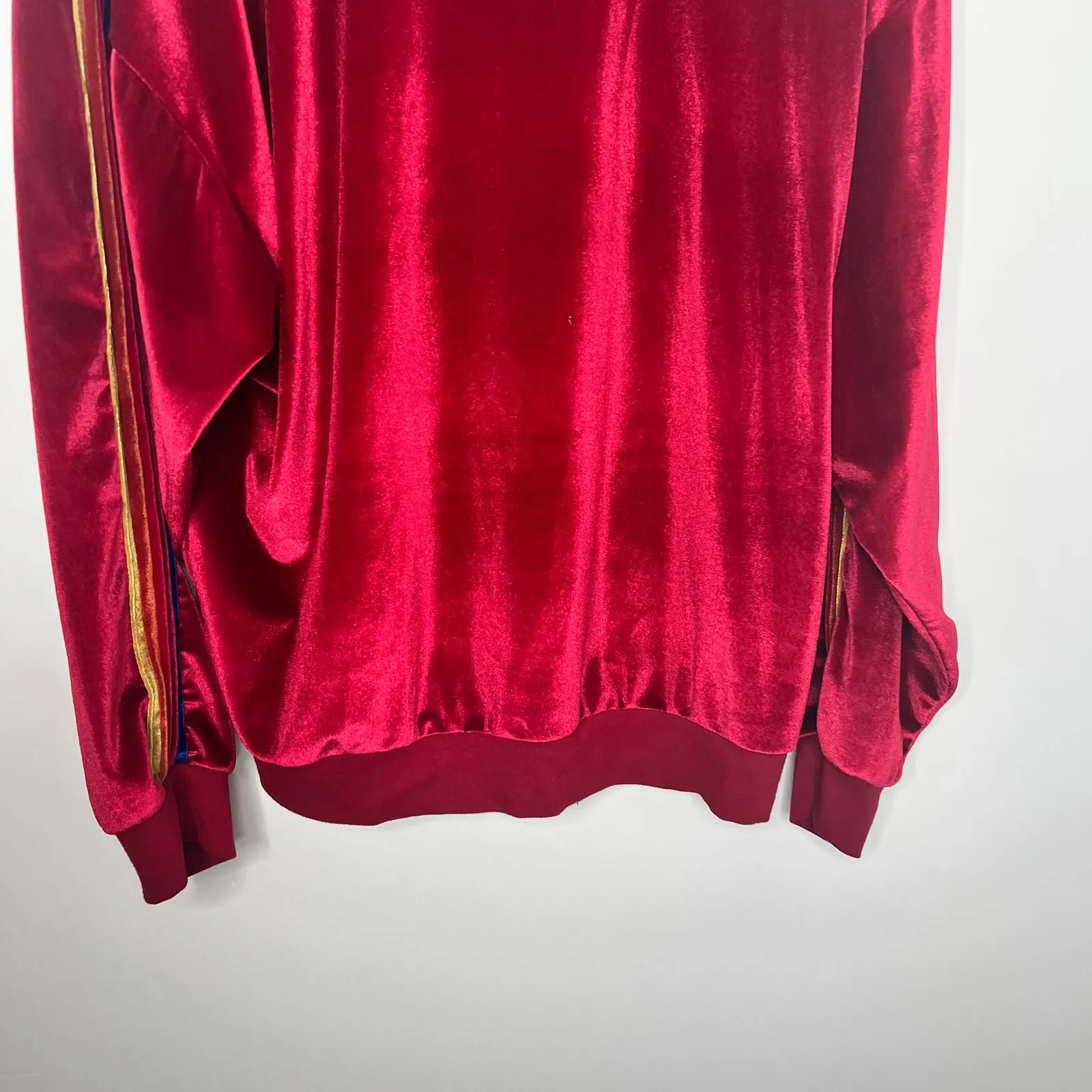 Aviator Nation Red Velvet Relaxed Sweatshirt Medium Womens - Image 13