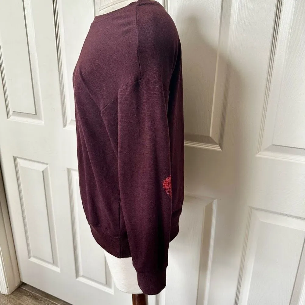 Sundry burgundy Je’Taime embroidered sweater - Image 5