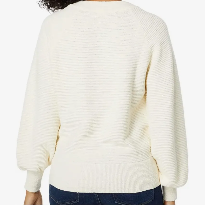 Madewell Women's Cream Crew Neck Long Sleeves Pullover Sweater Size XS - Image 2