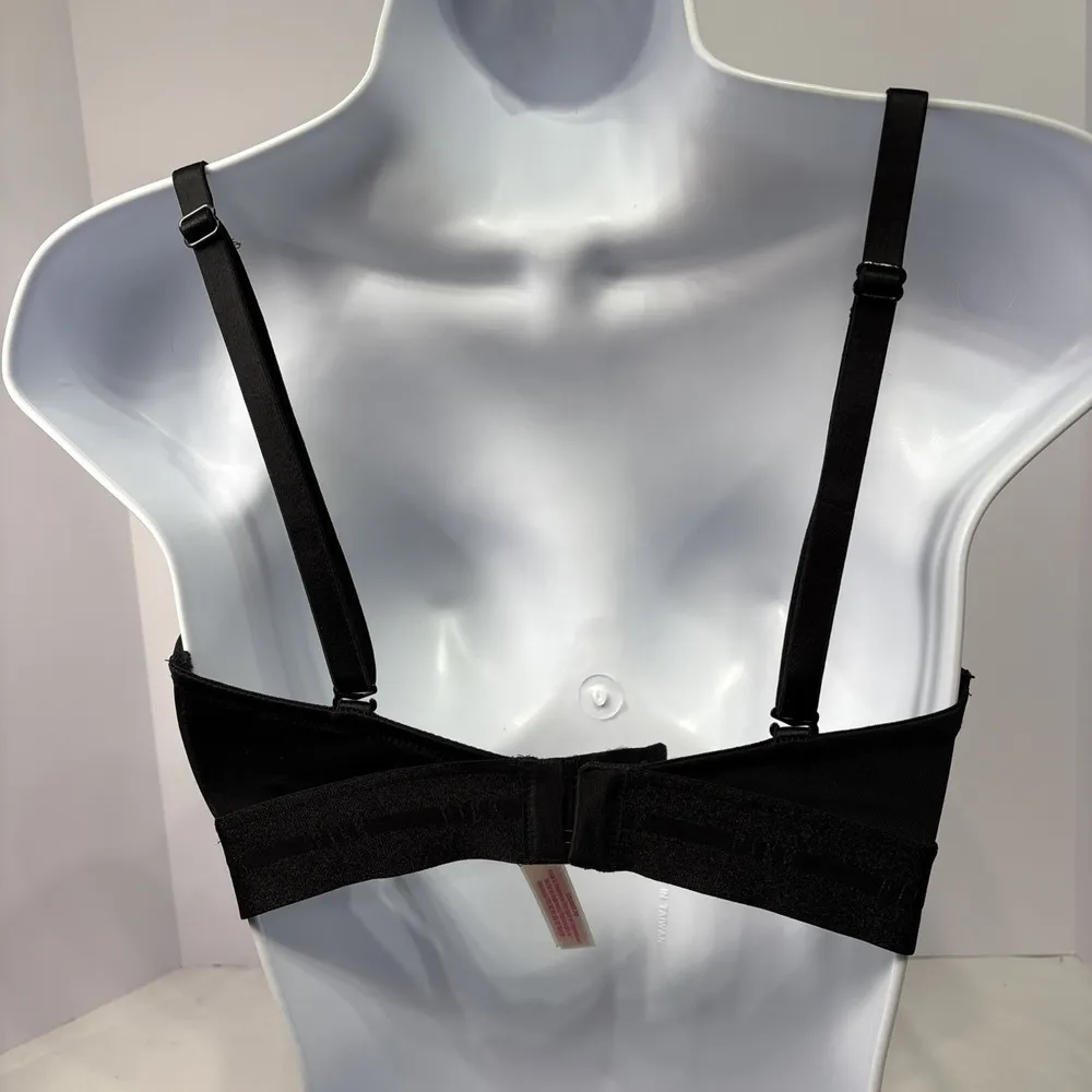 PINK by Victoria's Secret Bra 32DD Black Hot Pink Push-Up Lined RFID Sporty Sexy - Image 4