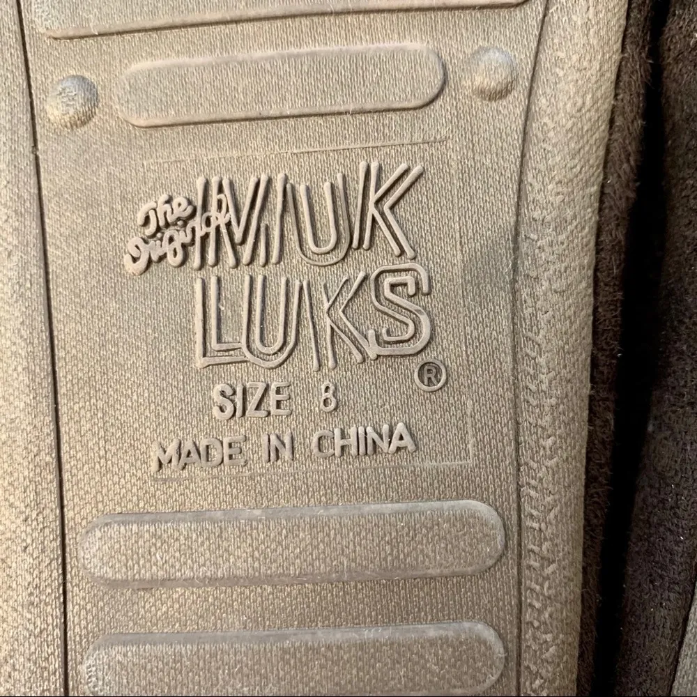 The Original Muk Luks Cable Knit Fur Slipper Boot Size 8 - Image 9