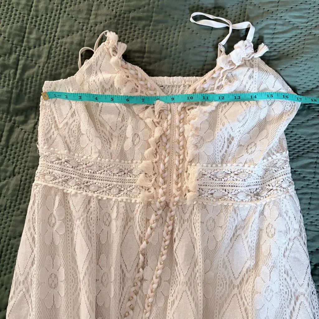 NWT Astrid Sleeveless V-neck Tassel Ruching Dress - Image 8