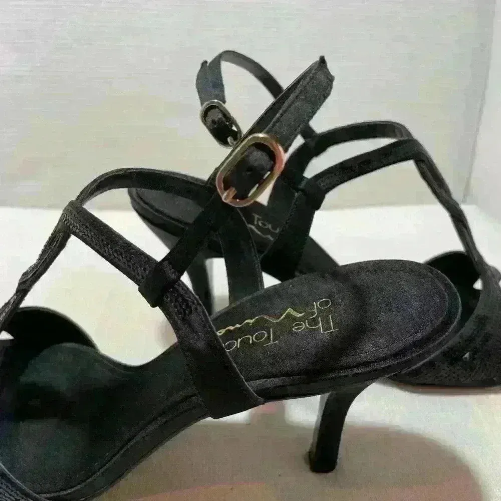 The Touch Of Nina Galinda 1 Black Luster Satin Women’s Heels Size 8.5 - Image 11
