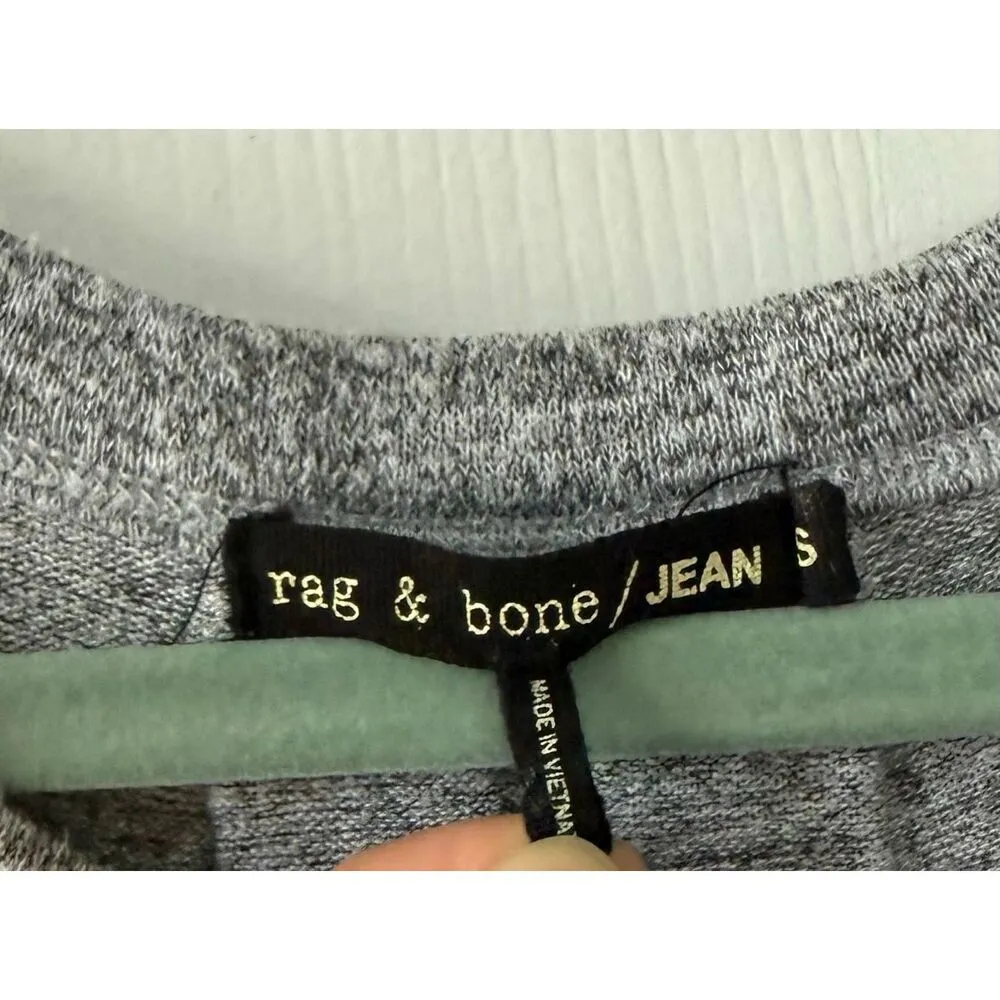 Rag and Bone Slouchy Oversized Grey Long Sleeve Tee Small - Image 3