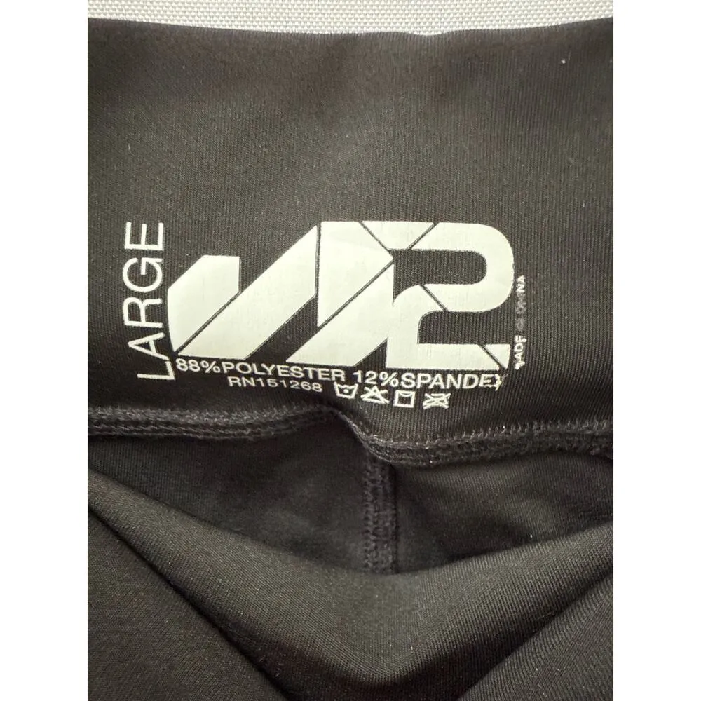 Women’s Anne Klein 2 AK2 Black Work Out Yoga Pants Leggings Ankle Sz L - Image 3