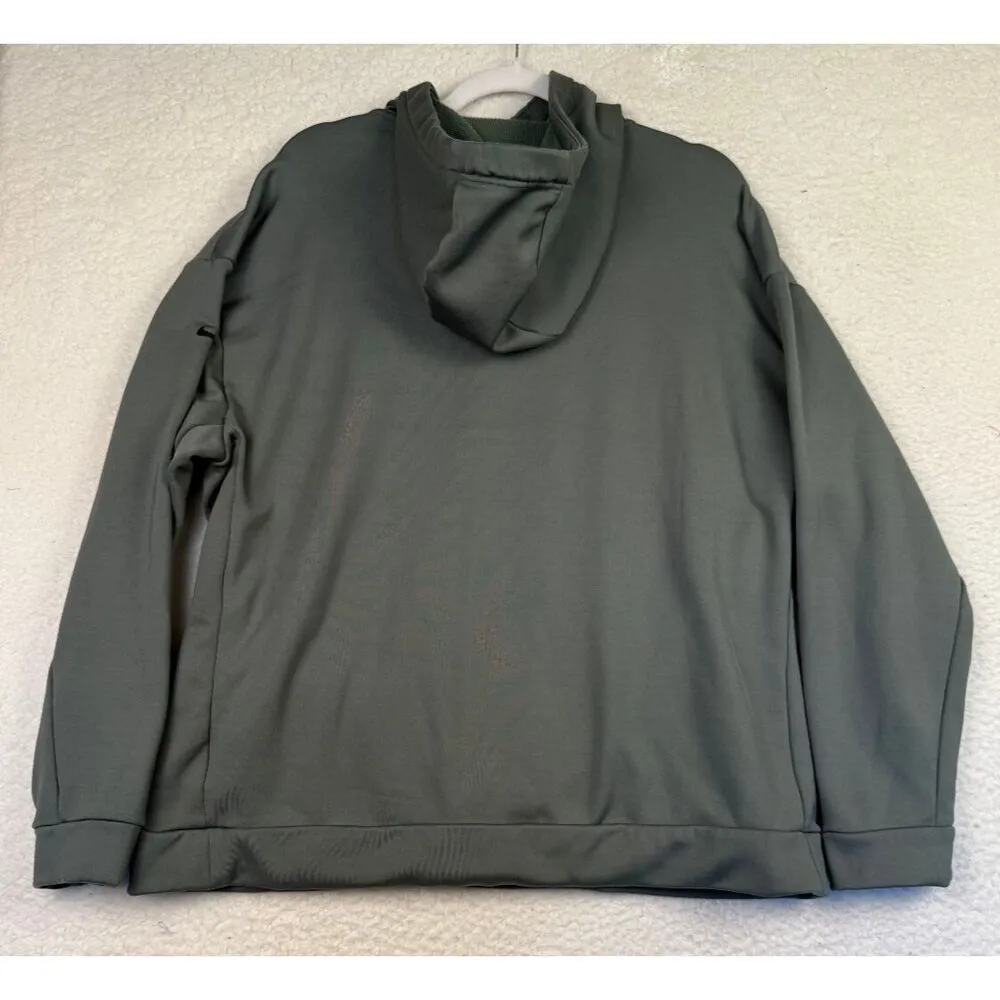 Nike Hoodie Women Gray Sweatshirt Sweater Dri Fit Performance Heather Size Large - Image 2