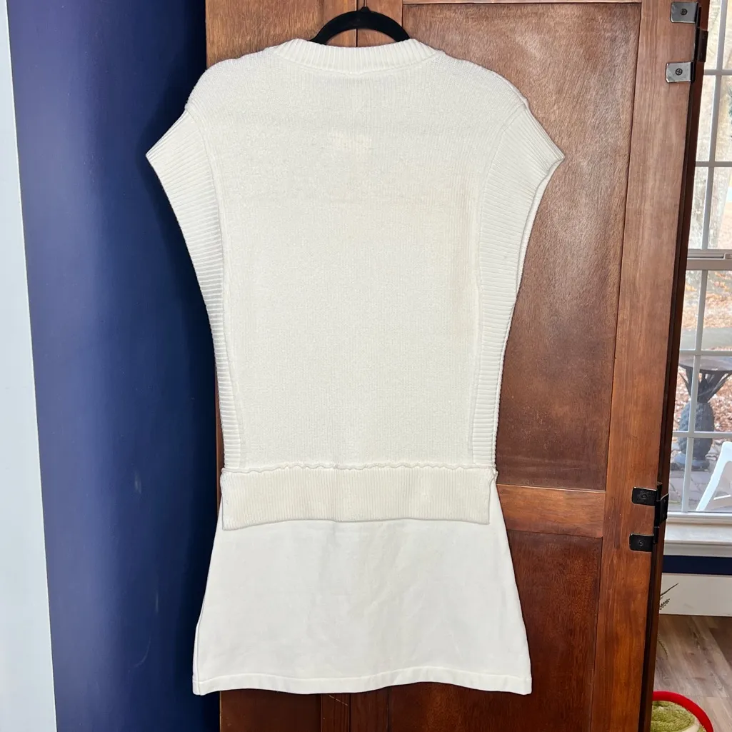 Anthropologie Daily Practice NWT Icon-Embroidered Muscle Sweater Mini Dress M - Image 4