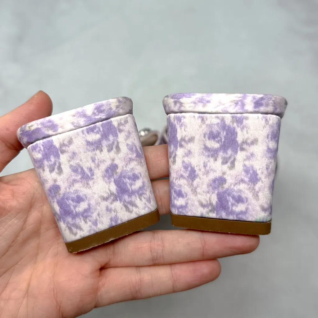 LoveShackFancy X Sophia Webster Margaux Mule Kitten Heel Sandals Lavender 39 - Image 11