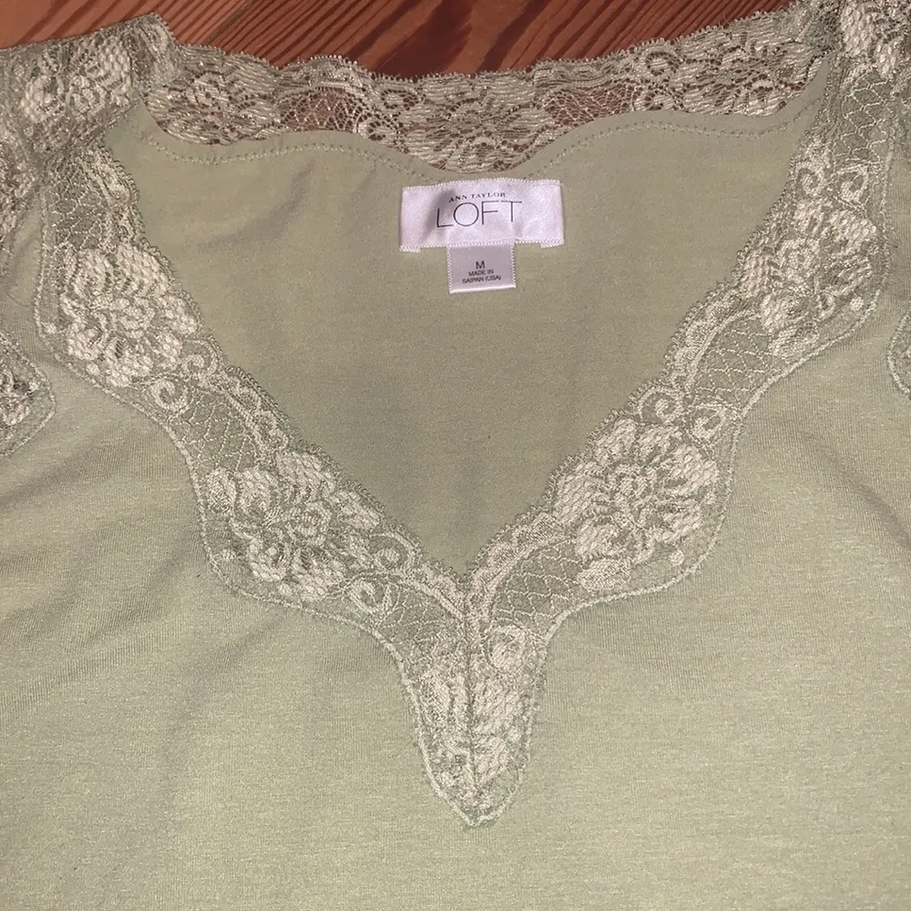 Ann Taylor LOFT GREEN CAMI - Image 2