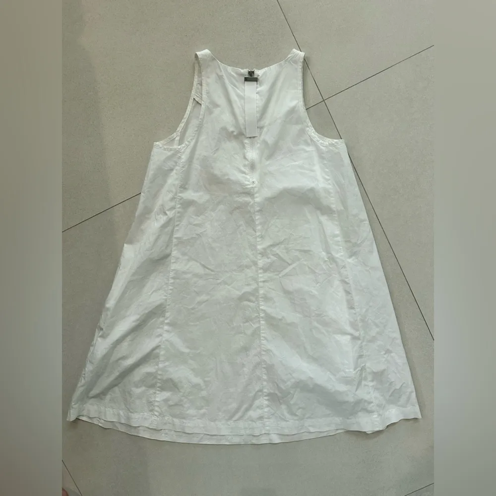 White United Colors of Benetton cotton white shift dress w pockets NWOT SIZE XS - Image 3