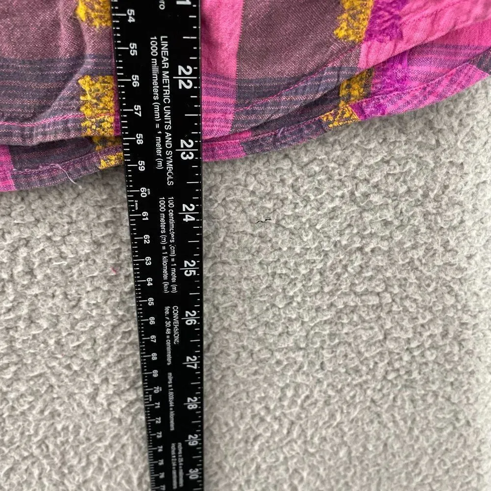 Vintage Jeans Wear Pink Women M Causal Plaid Long‎ Sleeve Button Down Shirt Size M - Image 7