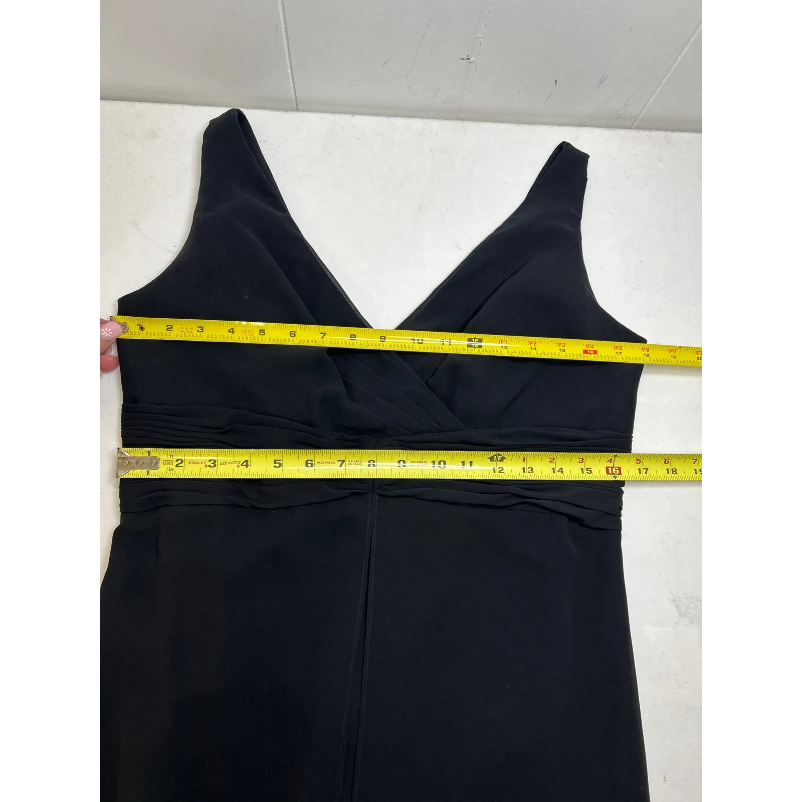 Bill Levkoff Women's Black Maxi Dress with sheer flaps for skirt. Size 16 - Image 6