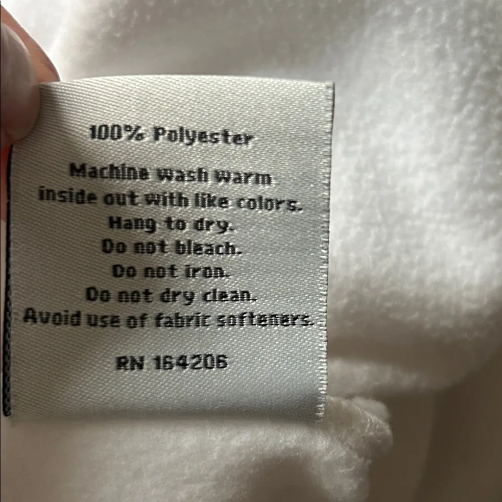 Dudley Stephens Highland Pocket Pouch White Terry Fleece Pullover Size XS - Image 11