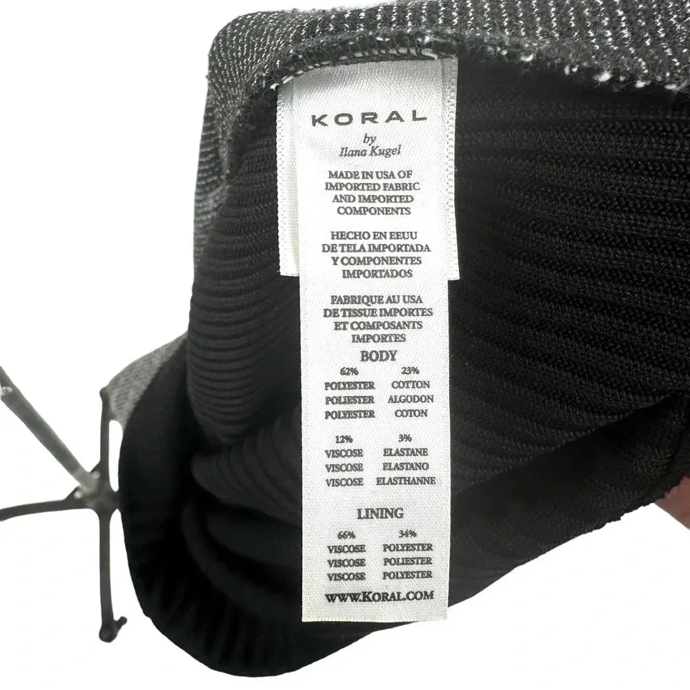 Koral  Breach Open Front Pullover Sweater Slub Gray Black‎ Size Small - Image 10