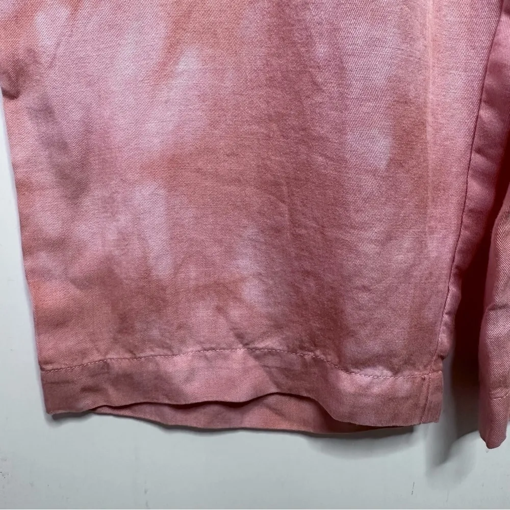 Cloth & Stone Anthropologie Day Tripper Peachy Pink Tie Dye Cropped Jumpsuit S - Image 7