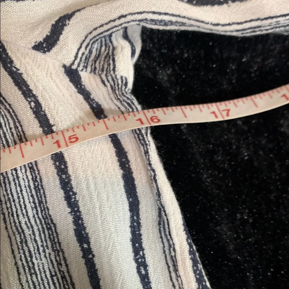 Women's Blue Island Blue and White Striped Rayon Swimsuit Cover-up Size Small - Image 12